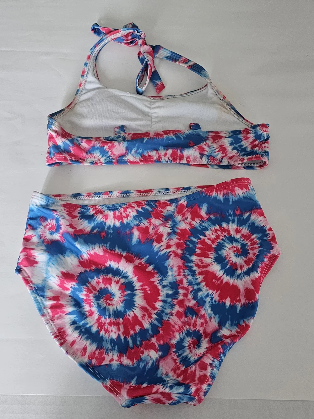 art class Pink, Blue & White Tie-Dye Bikini 10-12 Large Girls